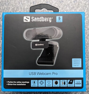 Webcam 1080p Sandberg Webcam 4k Sandberg USB Webcam Pro