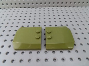 Lego 2 x Dach Motorhaube 45677 oliv grün 4x4x2/3  70227 79121 79115