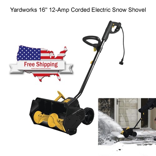 16" 12 Amp Corded Electric Shovel Blower Adjustable Handle Walkway Snow Thrower