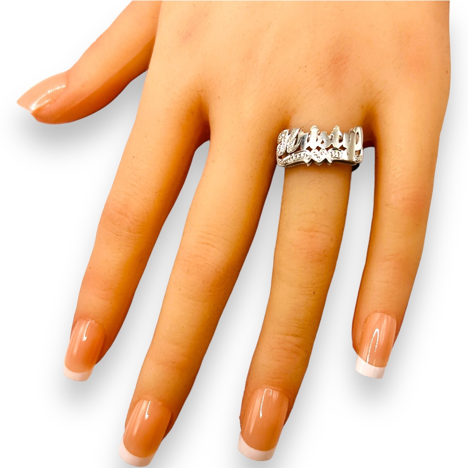 KRISTY Name Plate Ring Solid Silver Sterling 925 … - image 12