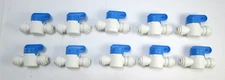 LOT OF 10 - John Guest Speedfit Quick Connect Valve 1/4"-1/4" PPSV040808W