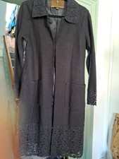 100% Fenn Wright Manson Merino Wool Navy Dress Coat Nwot 12