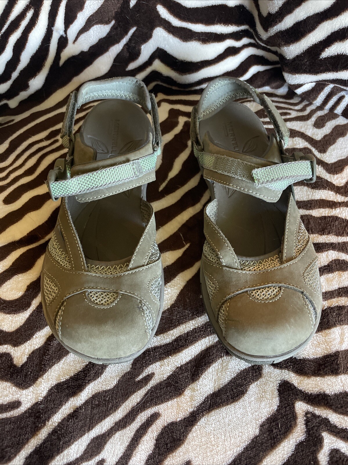 Merrell sandali donna 7 lontra Mary Jane ballerine pelle gancio e passante