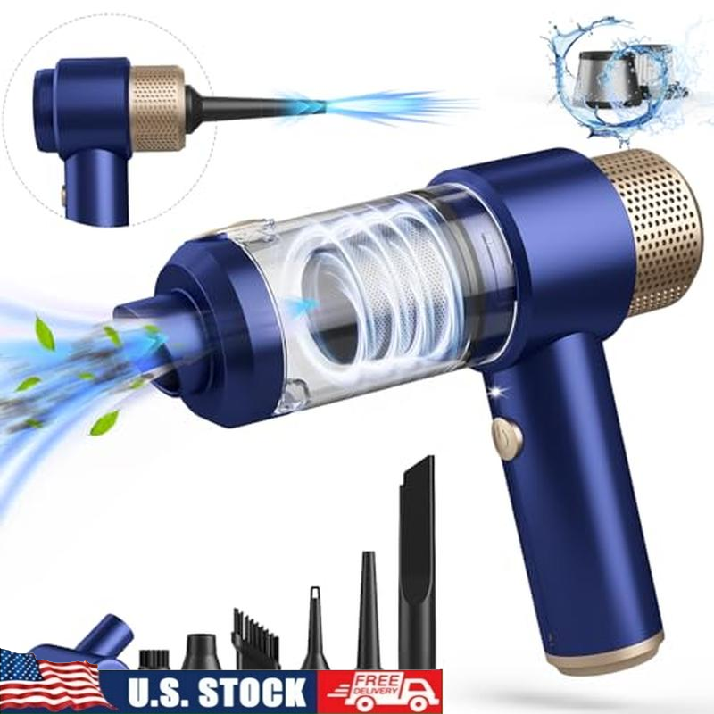 Handheld Cordless Car Vacuum 16000PA Mini Cleaner W/ LED Light & Dual Filters US