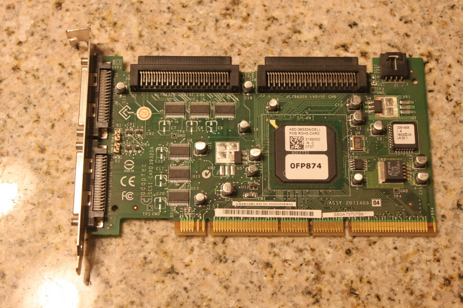 Genuine Adaptec Dell Ultra U320 PCIx Dual SCSI RAID Card ASC39320A eBay