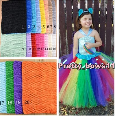 10 x 12 Zoll ungefüttert gehäkelt Tutu Top Zubehör Schlauch Tops Brust Wickel Mädchen