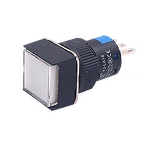 5pcs 12V White 16mm Latching Push Button Switch ON/OFF 5A 250V 1 NO1 NC ...