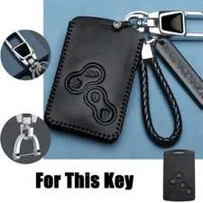 Leather Car Key Case Cover For Renault Megane Clio Duster Twingo Laguna Scenic