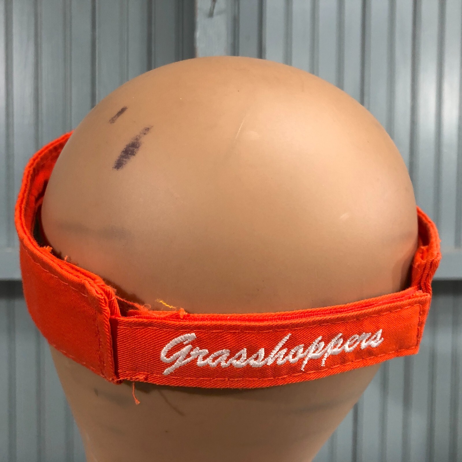 Grasshoppers Orange Adjustable Visor Baseball Cap… - image 2