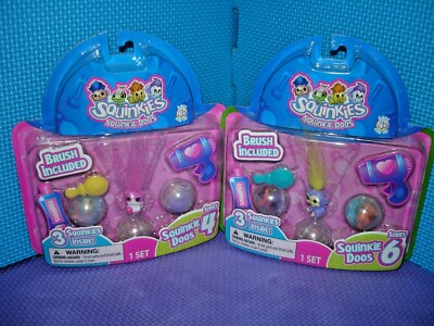 Squinkies Squinkie Doos Series 4 and Series 6 Set of 2 Kitten Monkey 2010 NEW