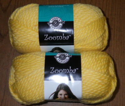 Lot of 2 Skeins Loops & Threads Zoomba Yarn, 4.9 oz, 114 yds, Lightening 