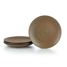 Everything Kitchens Deep Matte 10.5" Dinner Plates (Set of 4) | Mocha