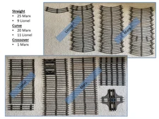 Vintage O27 Train Tracks Crossing Straight Curved ~ Lionel/Marx ~ 66 Piece Lot