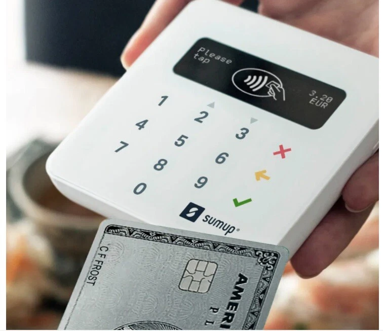 Neu SumUp Air kontaktloses Zahlungskartenlesegerät mit Ladestation Ständer Summe Up - Bild 4 von 4