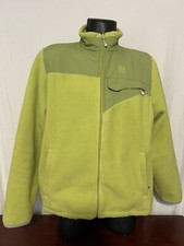 LL Bean Green Fleece Lime Green Jacket Kids XL 18-20 Unisex