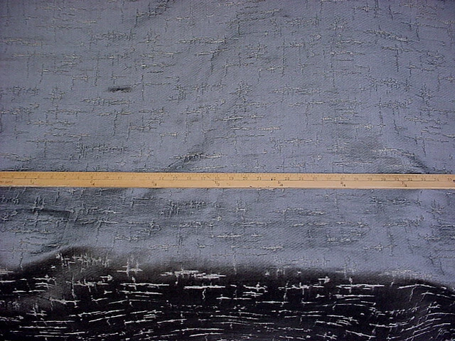 2-3/4Y Stout Adler Slate Blue Textured Velvet Drapery Upholstery Fabric - Image 2 of 4