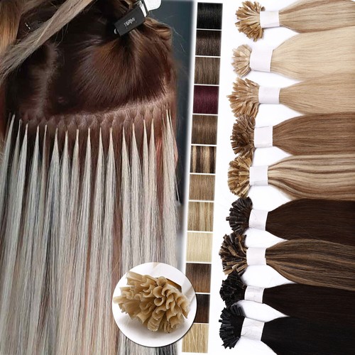 1g DICK Bonding Keratin Remy Echthaar Extensions Strähnen U Tip Haarverlängerung - Bild 1 von 29