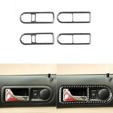 Cubierta decorativa tipo B para manija de puerta de fibra de carbono 4 piezas para VW Golf MK4 99-04