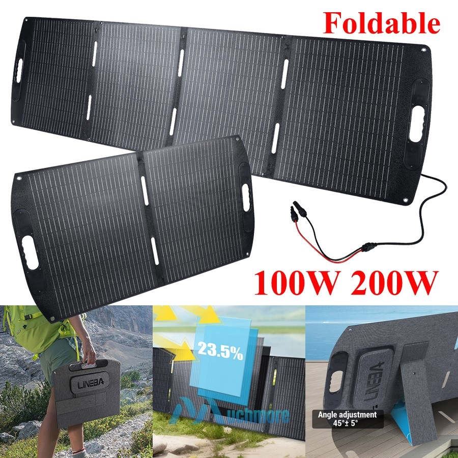 Portable 200W Solar Panel Kit Waterproof for RVs Camping Outdoor Power Station. Available Now for $152.69
