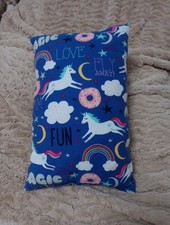Girls Sm. Throw Pillow 10  X 15  Multicolor Rectangle Unicorn Rainbow Theme