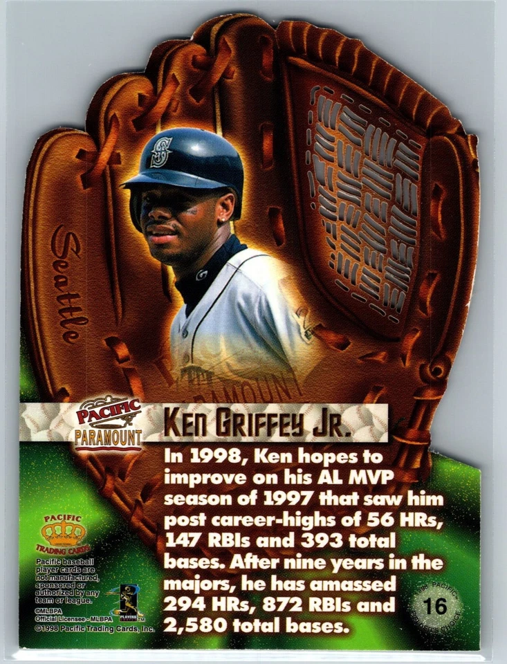 1998 年太平洋派拉蒙 #16 Ken Griffey Jr. Fielder's Choice — 第 2/2 张图片