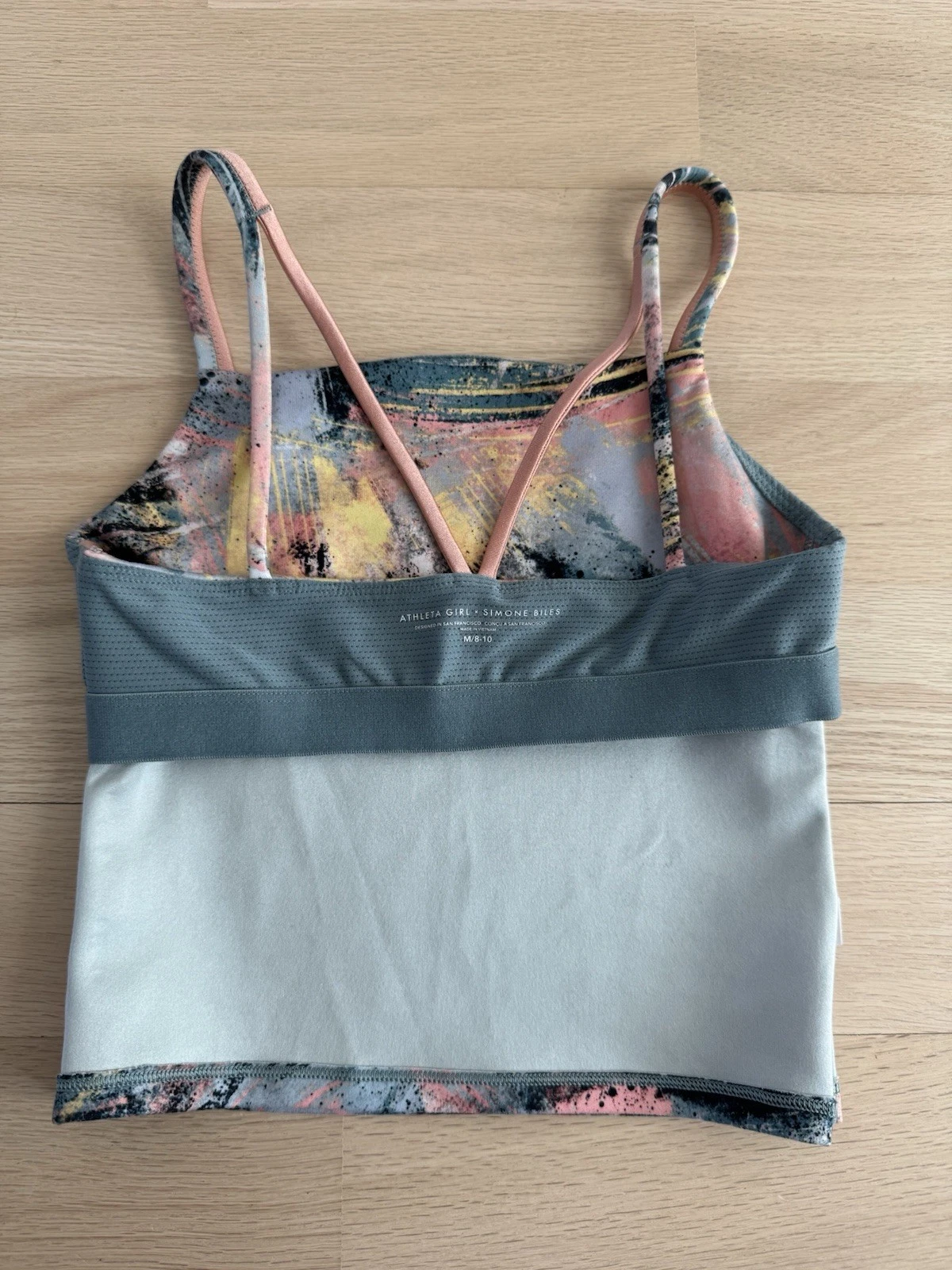 athleta because i can brushstroke crop tank-top