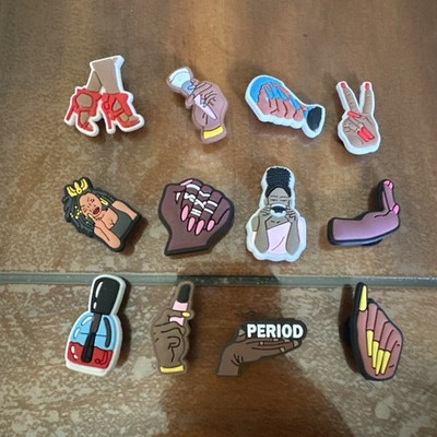 Mixed Shoe Charm Lot Of 12 Nails Different Charms Fit For Croc Jib It s 