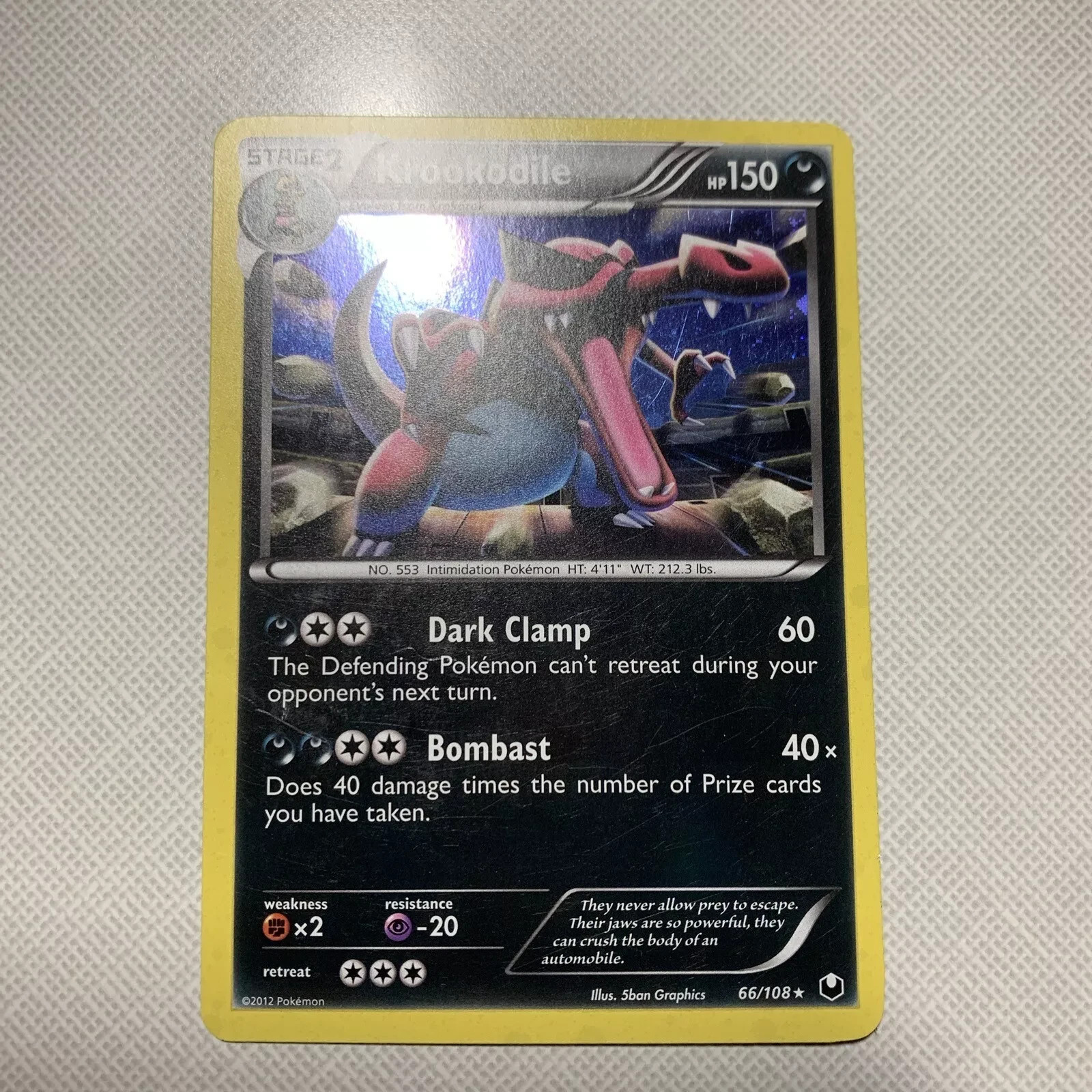 Krookodile 66/108 Dark Explorers Holo