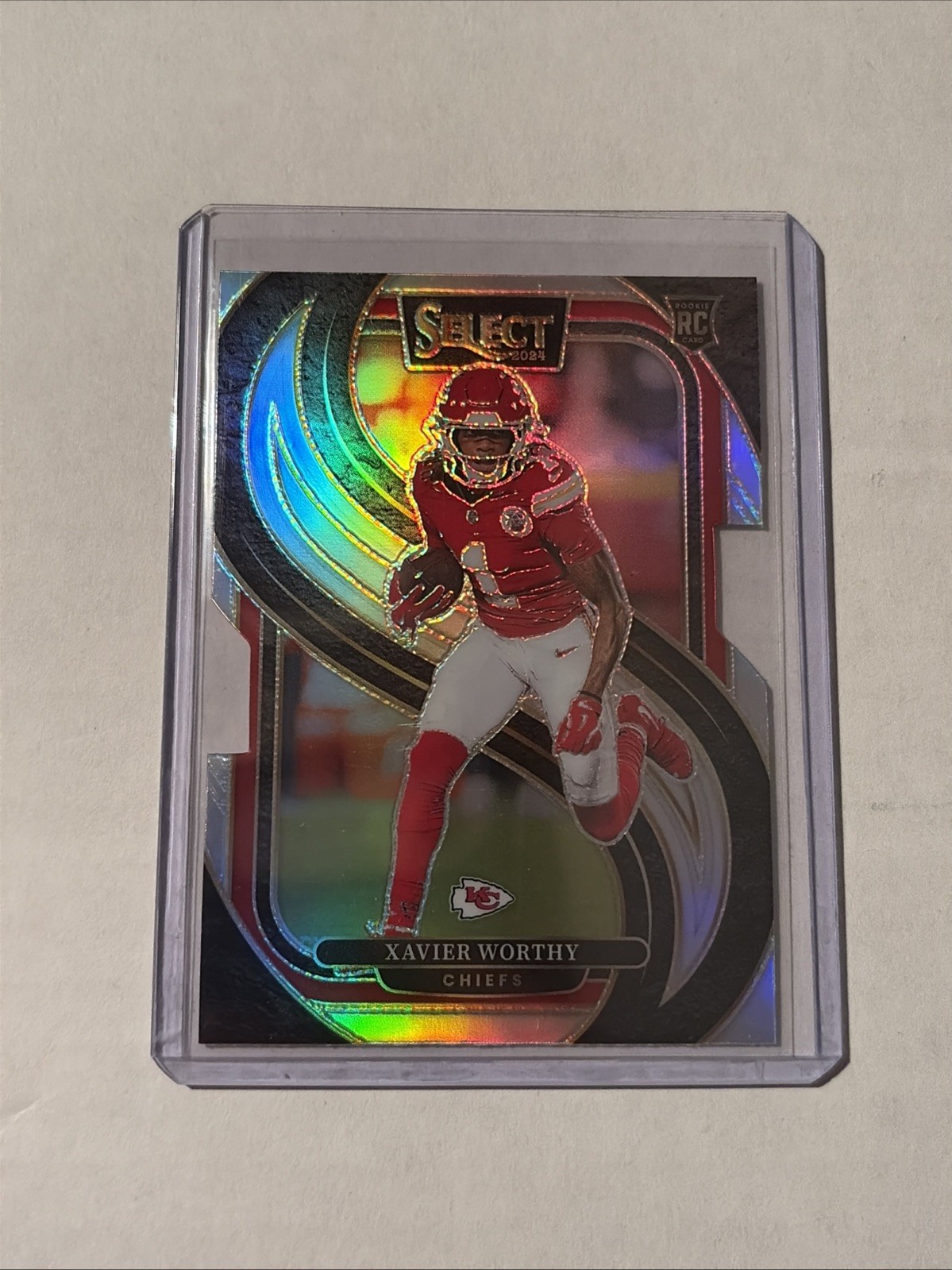 Xavier Worthy Rookie 2024 Panini Select Premier Silver Prizm Die-Cut #119 Chiefs