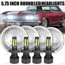 For Mercury Cougar 1967-76 Monterey Comet 4pcs 5.75 Round Led Headlights Hilow For Mercury Cougar 1967-76 Monterey Comet 4pcs 5.75 Round Led Headlights Hilow
