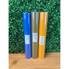 Bundle of 3 New Sportflex Iron On Vinyl Blue Red Gold Orange Yellow Crafting DIY