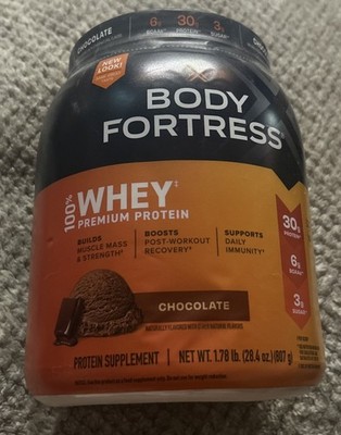 Body Fortress ~ 100% Whey Premium Protein ~*Chocolate *~ 1.78lb ~ Sealed