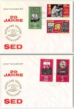 German Democratic Republic #825-829 FDC, 1966