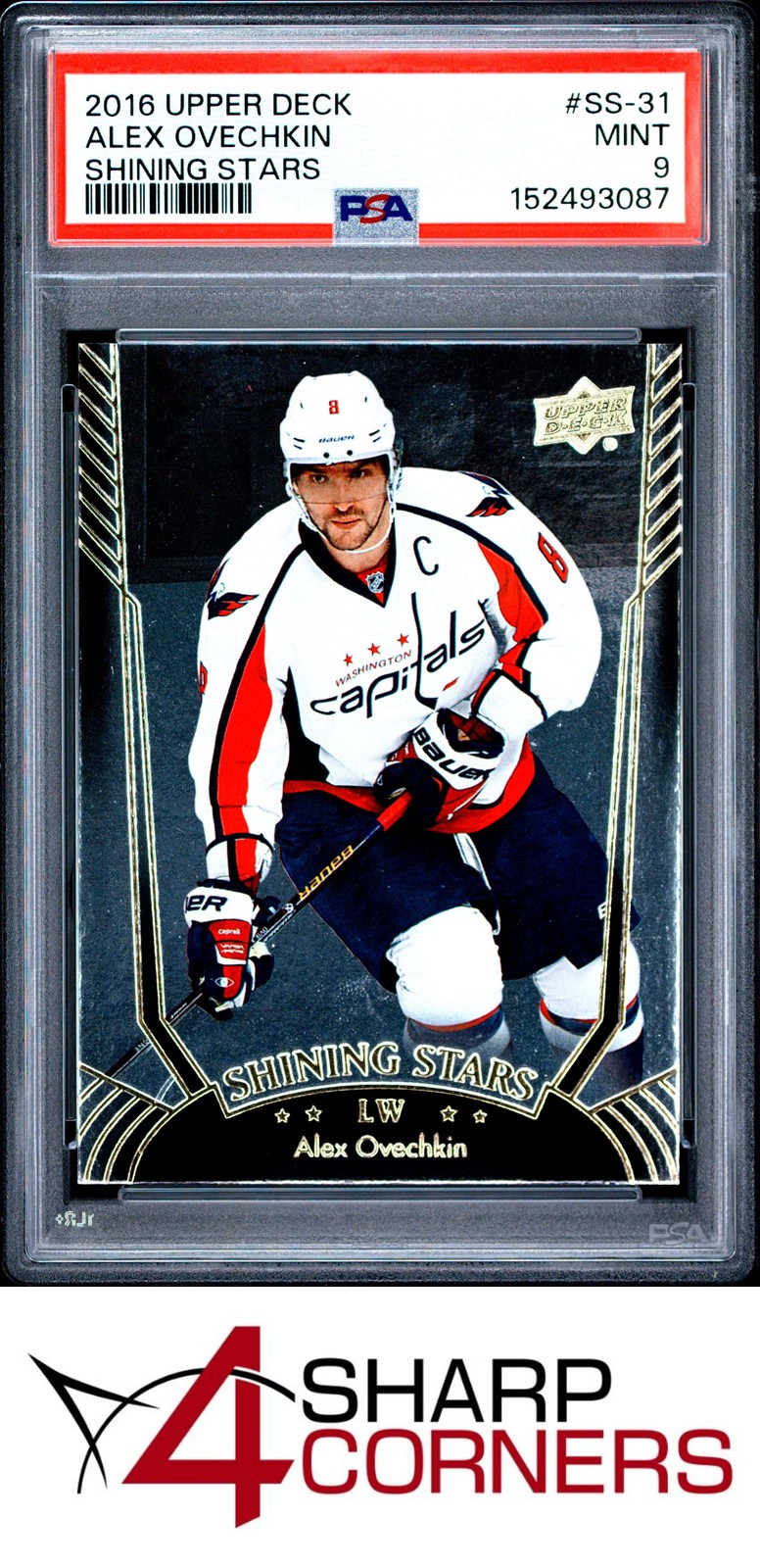 2016 UPPER DECK SHINING STARS #SS-31 ALEX OVECHKIN POP 5 PSA 9