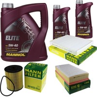 MANN-FILTER Inspektionspaket 7L Mannol Elite 5W-40 FüR Vw Touareg 3.2 V6 3.6