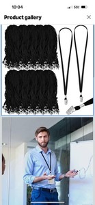 1000 Pack Bulk Lanyards for ID Name Badges Holder Flat Lanyards with Hook Cli...