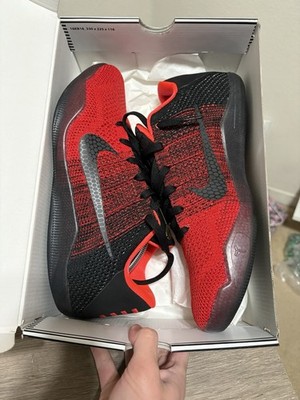 Size 11 - Nike Kobe 11 Elite Low Achilles Heel Bred Black Red 2016