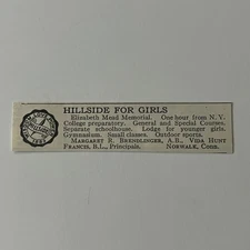 Hillside For Girls Elizabeth Mead Memorial Francis BL Norwalk 1917 Ad SAI8-S34
