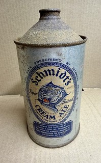 Schmidt’s Cream Ale Beer Quart Cone Top Beer Can