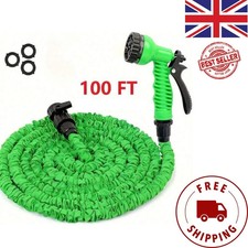 (No Box) 100ft Expandable Garden Hose Pipe With 7 Function Water Spray Gun