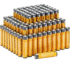 Amazon Basics AAA 1.5V Performance Alkaline Batteries - Pack of 100