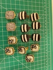12 Vintage Clip On Earrings Lot Rhinestone Faux Gem Gold Tone Costume Jewelry