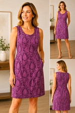Dolce & Gabbana Multicolor Floral Lace Shift Dress M Sleeveless Round Neck
