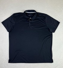 Oakley Polo Shirt Mens XL Black Tailored Fit Golf Performance Moisture Wicking