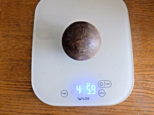 4 Lb. 6 Oz. 3" Civil War Era Solid Shot Cannon Ball