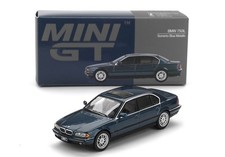 Mini GT 1:64 BMW 750iL E39 Sorrento Blue 1998-Ideal for Vintage Car Model Show