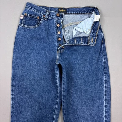 Pantalones de mezclilla vintage Pepe Jeans para mujer 30 azules con botones hechos en EE. UU. descoloridos 28x30 - Imagen 1 de 4