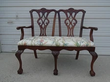 French Chippendale Settee Loveseat Victorian Regency Louis XVII Ball Claw Lion