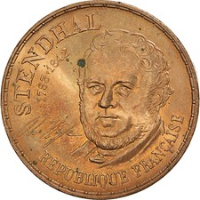 Münze, Frankreich, Stendhal, 10 Francs, 1983, SS, Nickel-Bronze, KM:953