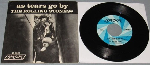 THE ROLLING STONES: AS TEARS GO BY / GOTTA GET AWAY; 1965 Picture Sleeve 45; PS